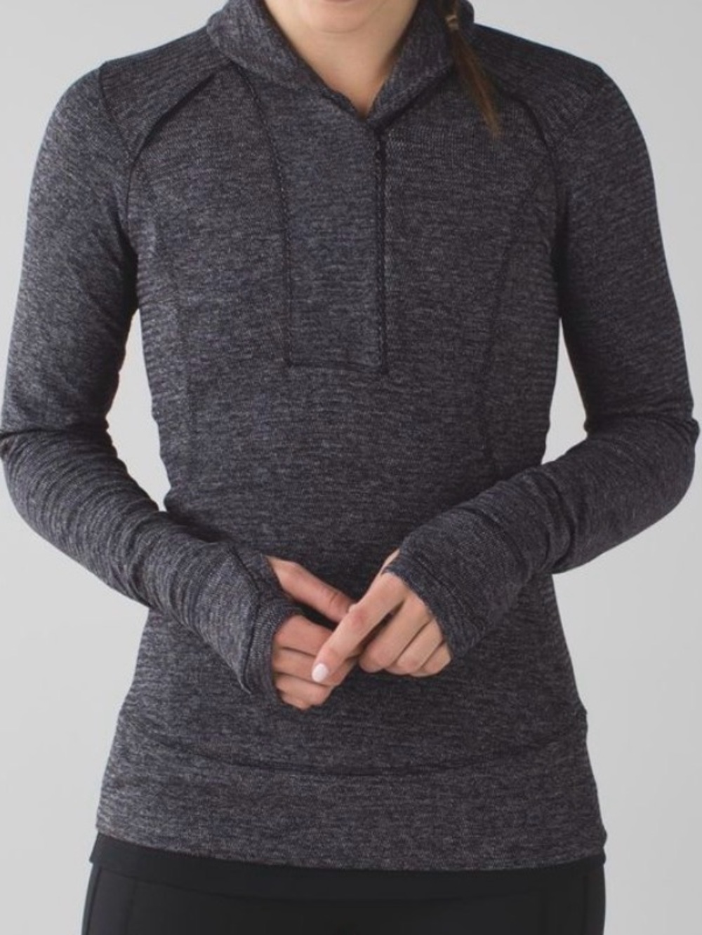 lululemon athletica Women’s Charcoal Marled Hooded Pullover